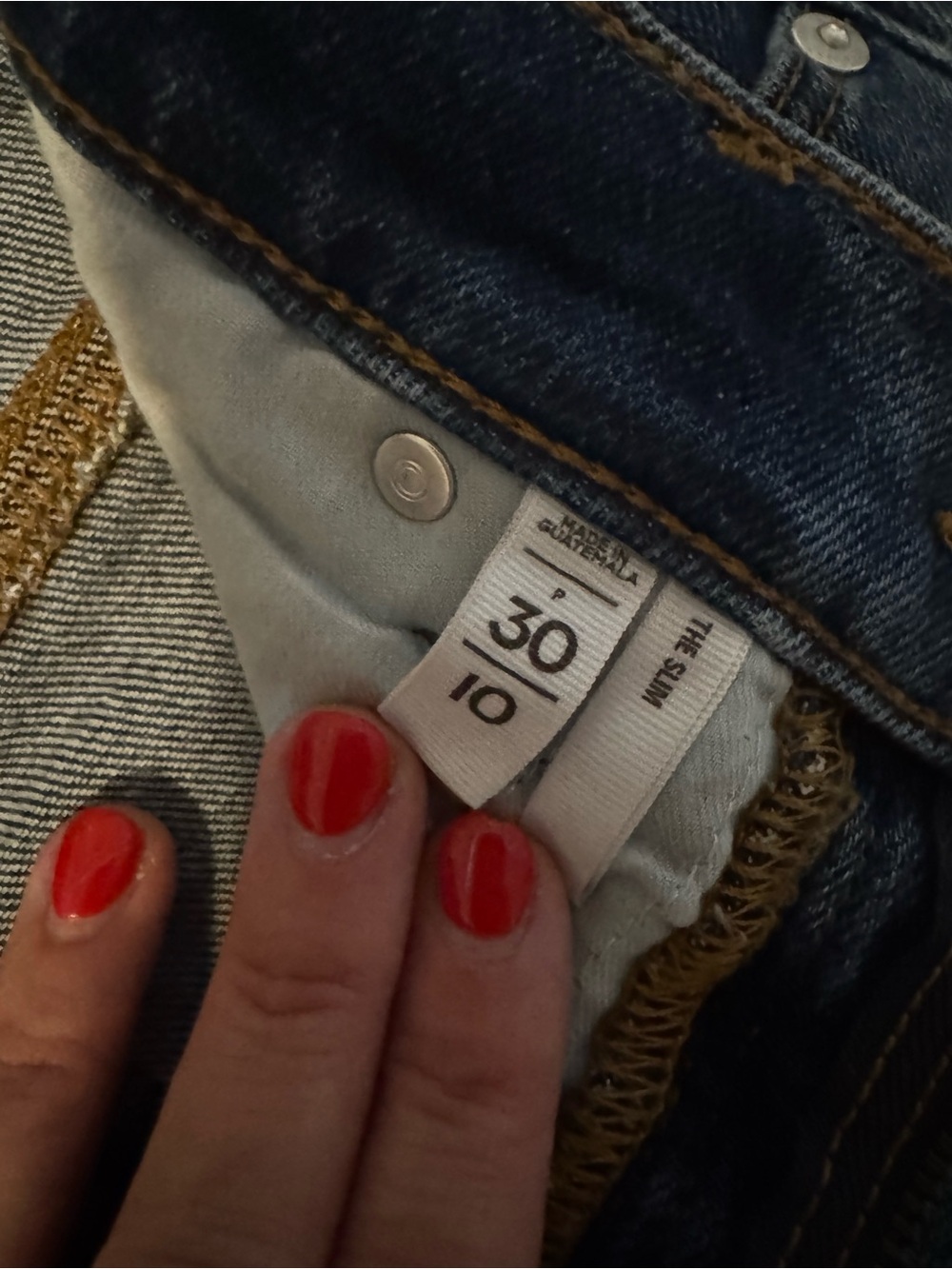 LOFT Women's Straight Leg Dark Blue Jeans - Picture 3 of 4